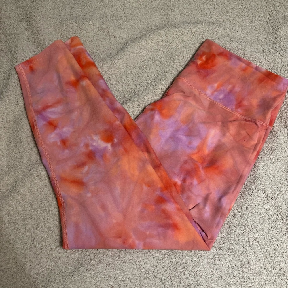 JoyLab Tie-Dye Leggings in Orange & Purple - Picture 2 of 3